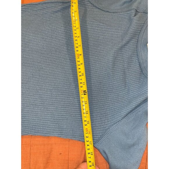 Free People We The Free Blue Ribbed Long Sleeve Tunic Top S - Picture 11 of 12